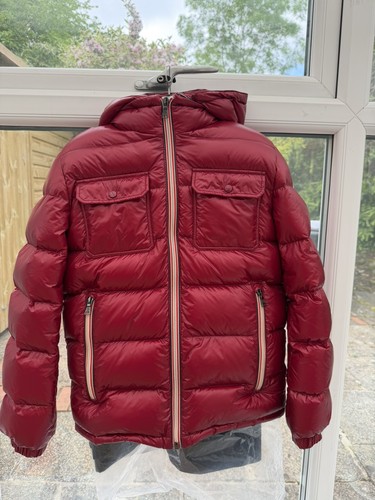 Piumino rosso moncler salvator - piumino,